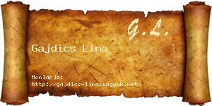Gajdics Lina névjegykártya